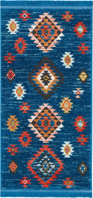 Nourison Tribal Decor TRL07 Blue Area Rug