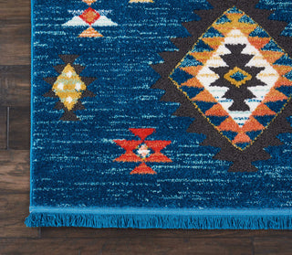 Tribal Decor TRL07 Blue Area Rug by Nourison Corner Image