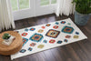 Tribal Decor TRL07 White Area Rug by Nourison Room Image