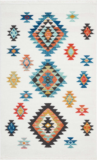 Tribal Decor TRL07 White Area Rug by Nourison 3'11'' X 6'2'