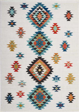 Tribal Decor TRL07 White Area Rug by Nourison 7'10'' X 10'9''