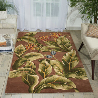 Nourison Tropics TS02 Khaki Area Rug Room Image Feature