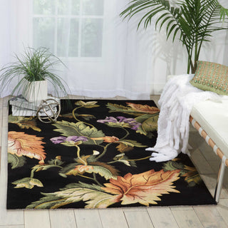 Nourison Tropics TS05 Black Area Rug Room Image Feature