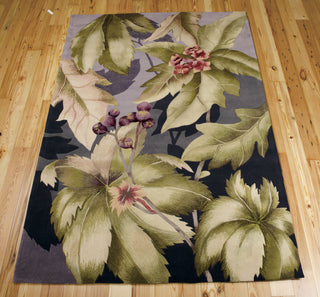 Nourison Tropics TS03 Plum Area Rug 6' X 9' Floor Shot Feature