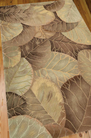 Nourison Tropics TS12 Brown Green Area Rug Main Image