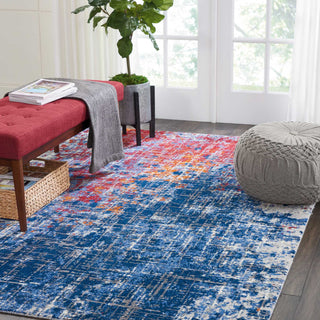 Nourison Twilight TWI25 Red/Blue Area Rug Room Scene 2