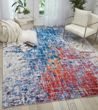 Nourison Twilight TWI25 Red/Blue Area Rug Room Scene Featured