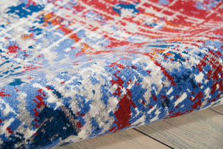 Nourison Twilight TWI25 Red/Blue Area Rug Close Up