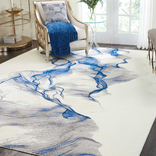 Nourison Twilight TWI27 Ivory Blue Area Rug Room Scene 3