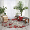 Nourison Twilight TWI21 Gry/Red Area Rug Room Image