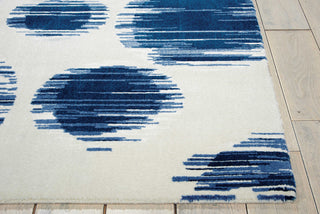 Nourison Twilight TWI23 Ivory Blue Area Rug Detail Image