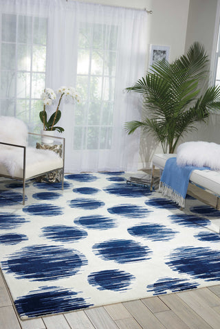 Nourison Twilight TWI23 Ivory Blue Area Rug Room Image Feature