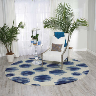 Nourison Twilight TWI23 Ivory Blue Area Rug Room Image Feature