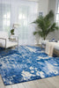Nourison Twilight TWI24 Blue/Ivory Area Rug Room Image Feature