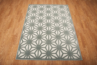 Nourison Ultima UL631 Ivory Aqua Area Rug 6' X 8' Floor Shot Feature