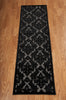 Nourison Ultima UL632 Grey Black Area Rug 3' X 8'