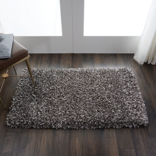 Nourison Ultra Plush Shag ULP01 Charcoal Area Rug 2' X 4'