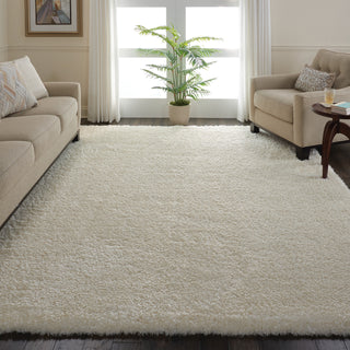 Nourison Ultra Plush Shag ULP01 Ivory Area Rug 9' X 12' Feature