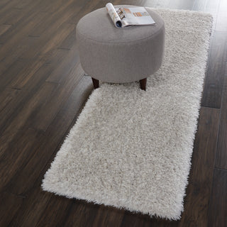 Nourison Ultra Plush Shag ULP01 Light Grey Area Rug 2' X 8'