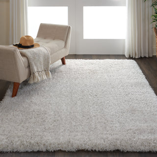 Nourison Ultra Plush Shag ULP01 Light Grey Area Rug 4' X 6' Feature