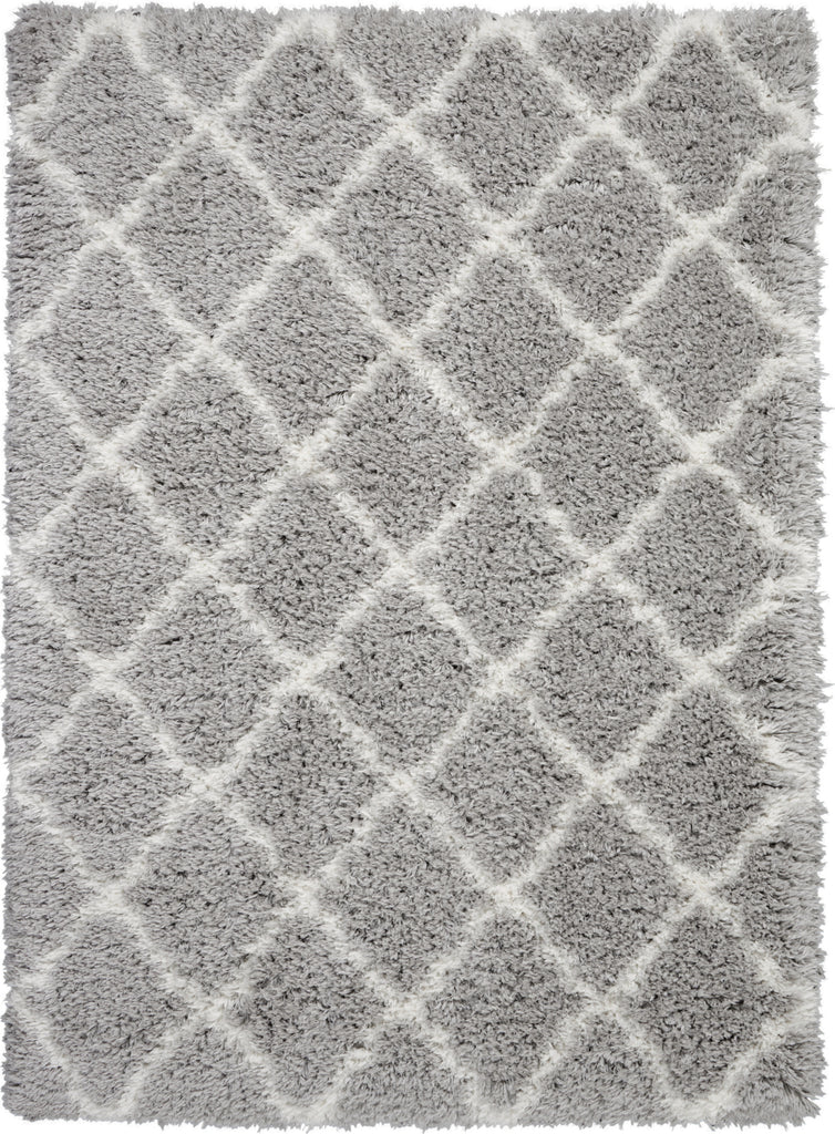 Nourison Ultra Plush Shag ULP02 Grey/Ivory Area Rug main image