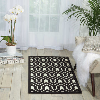 Nourison Ultima UL316 Ivory/Black Area Rug Room Image