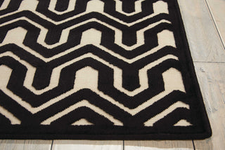 Nourison Ultima UL316 Ivory/Black Area Rug Detail Image