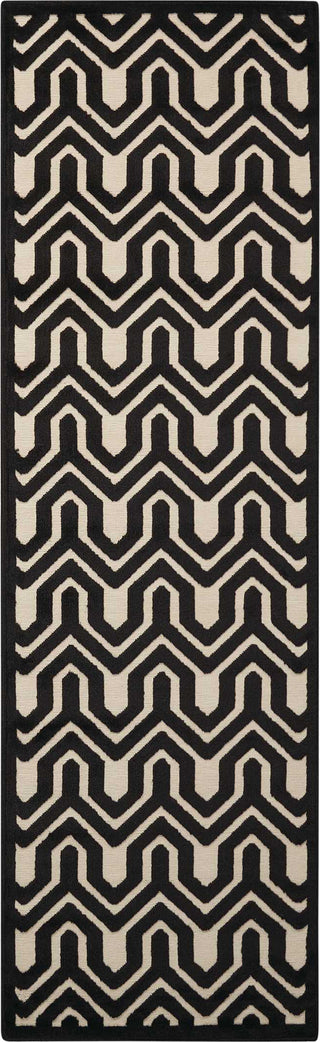 Nourison Ultima UL316 Ivory/Black Area Rug Runner Image