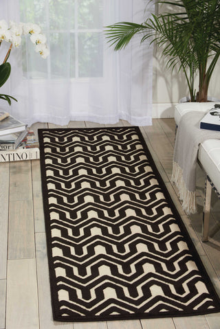 Nourison Ultima UL316 Ivory/Black Area Rug Room Image