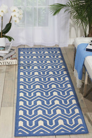 Nourison Ultima UL316 Ivory Blue Area Rug Room Image