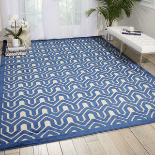 Nourison Ultima UL316 Ivory Blue Area Rug Room Image