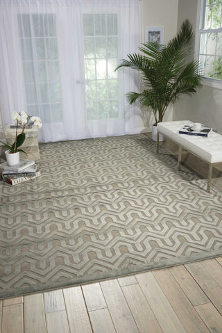 Nourison Ultima UL316 Silver/Green Area Rug Room Image