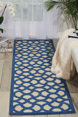 Nourison Ultima UL392 Ivory Blue Area Rug Room Image Feature