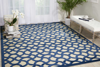 Nourison Ultima UL392 Ivory Blue Area Rug Room Image