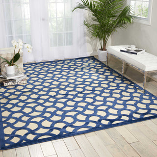 Nourison Ultima UL392 Ivory Blue Area Rug Room Image