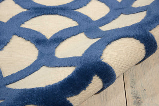 Nourison Ultima UL392 Ivory Blue Area Rug Detail Image