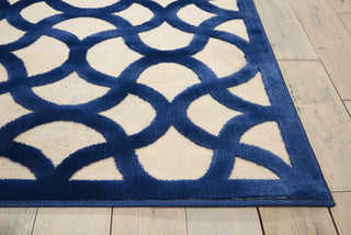 Nourison Ultima UL392 Ivory Blue Area Rug Detail Image