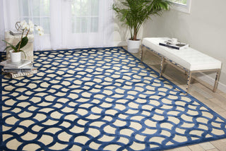 Nourison Ultima UL392 Ivory Blue Area Rug Room Image