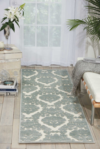 Nourison Ultima UL513 Ivory Green Area Rug Room Image