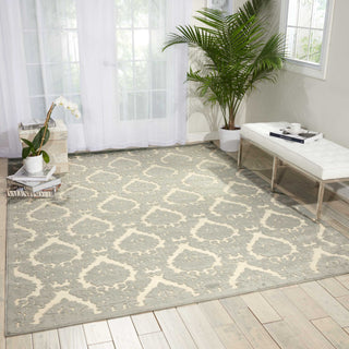 Nourison Ultima UL513 Ivory Green Area Rug Room Image Feature