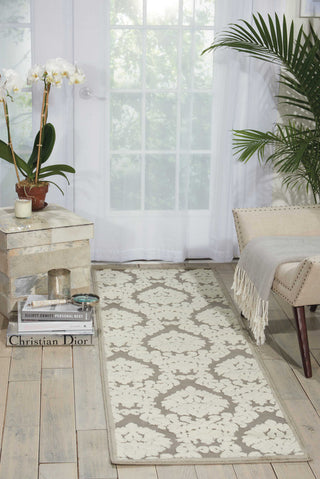 Nourison Ultima UL513 Silver/Ivory Area Rug Room Image Feature