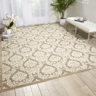 Nourison Ultima UL513 Silver/Ivory Area Rug Room Image Feature