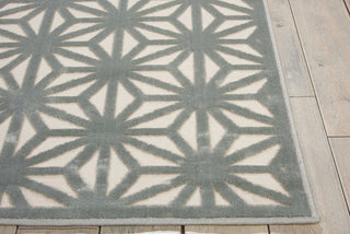 Nourison Ultima UL631 Ivory Aqua Area Rug Detail Image