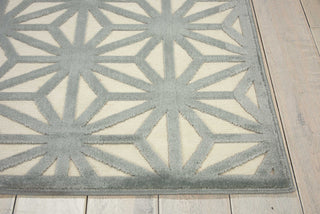 Nourison Ultima UL631 Ivory Aqua Area Rug Detail Image