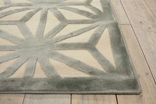 Nourison Ultima UL631 Ivory Aqua Area Rug Detail Image