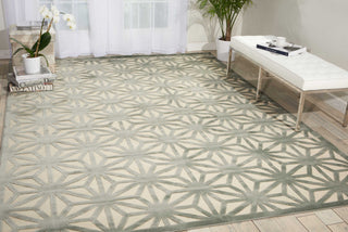 Nourison Ultima UL631 Ivory Aqua Area Rug Room Image