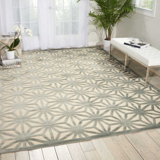 Nourison Ultima UL631 Ivory Aqua Area Rug Room Image