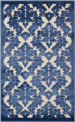 Nourison Ultima UL632 Ivory Blue Area Rug 2'6'' X 4'