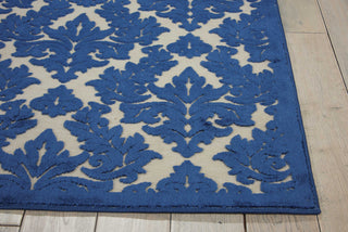 Nourison Ultima UL632 Ivory Blue Area Rug Detail Image