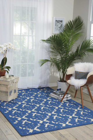 Nourison Ultima UL632 Ivory Blue Area Rug Room Image